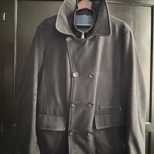 Elie Tahari Men's Peacoat with Bib - Large